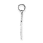 14K White Gold D/C Cross Charm