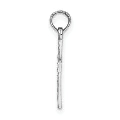 14K White Gold D/C Cross Charm