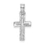14K White Gold D/C Cross Charm