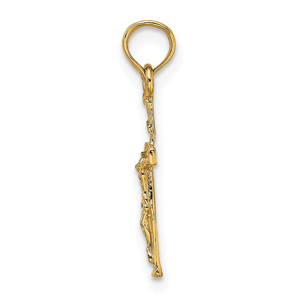 14K Mini Crucifix Charm