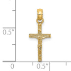 14K Mini Crucifix Charm