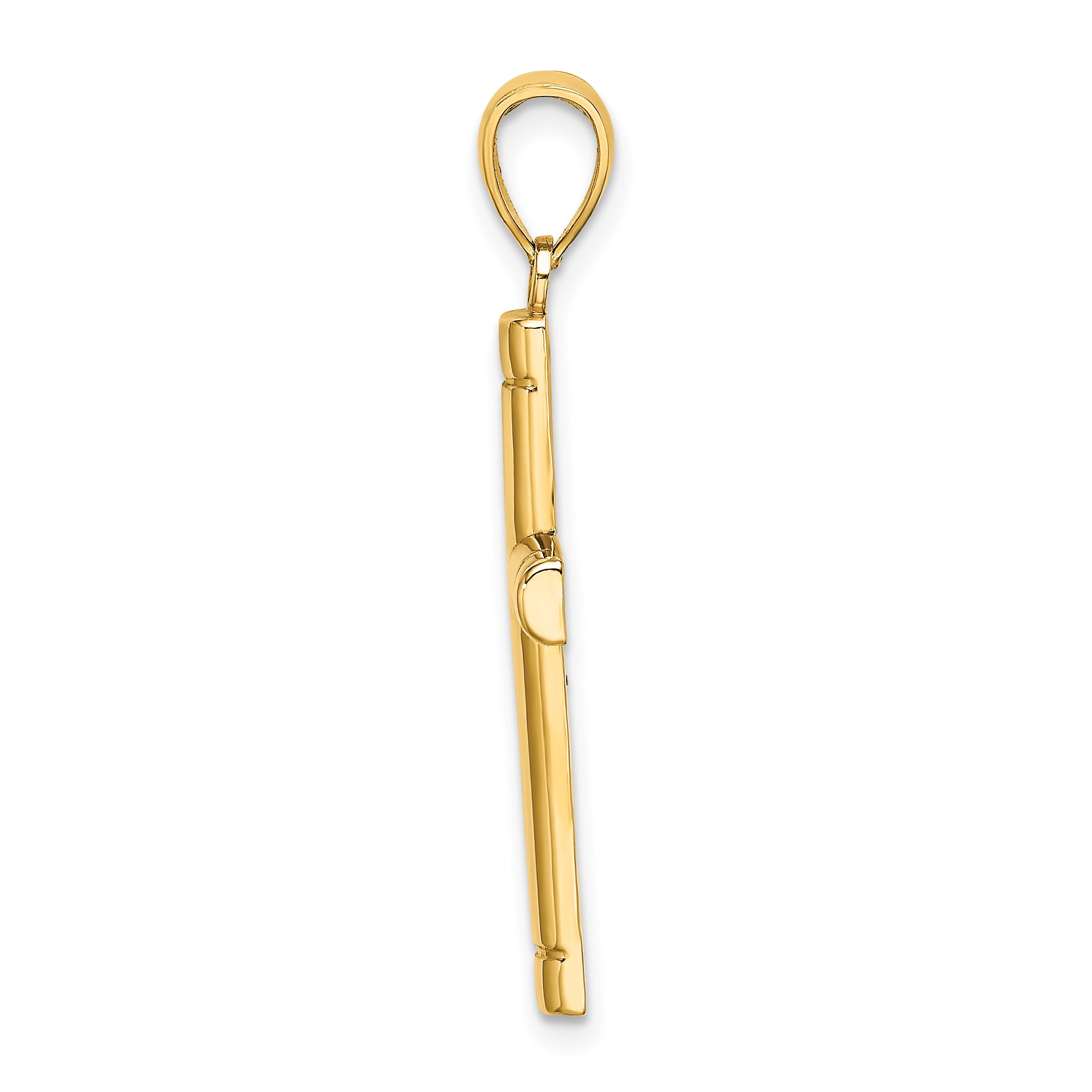 14K Tubular Cross Charm Secondary image