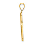14K Tubular Cross Charm