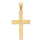 14K Tubular Cross Charm