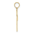 14K Textured Lace Center Cross Charm
