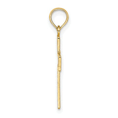 14K Textured Lace Center Cross Charm