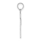 14K White Gold Textured Lace Center Cross Charm