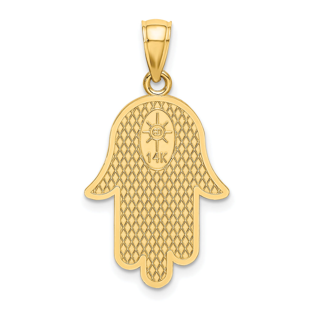 14K Chamseh W/ Star Of David Charm