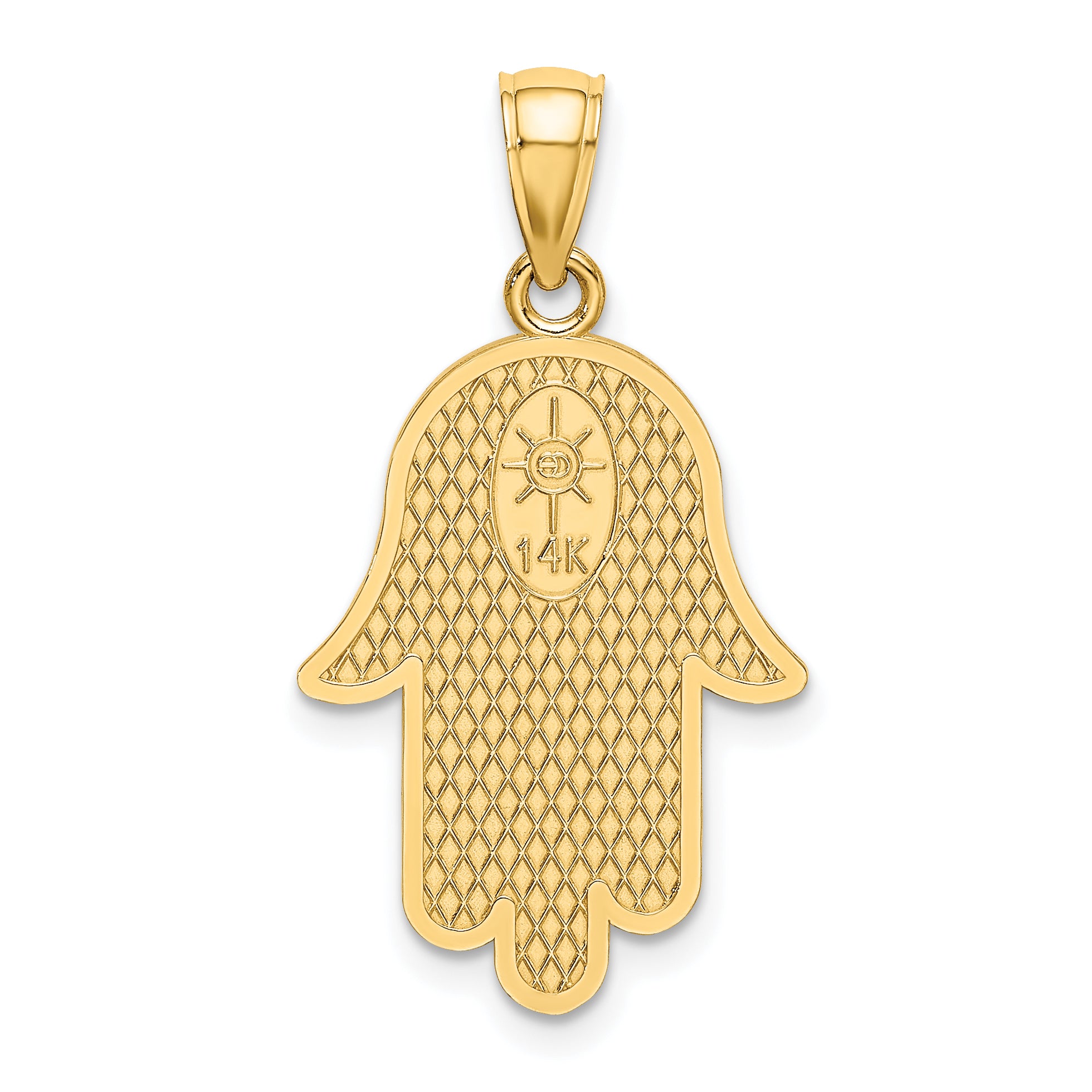 14K Chamseh W/ Star Of David Charm