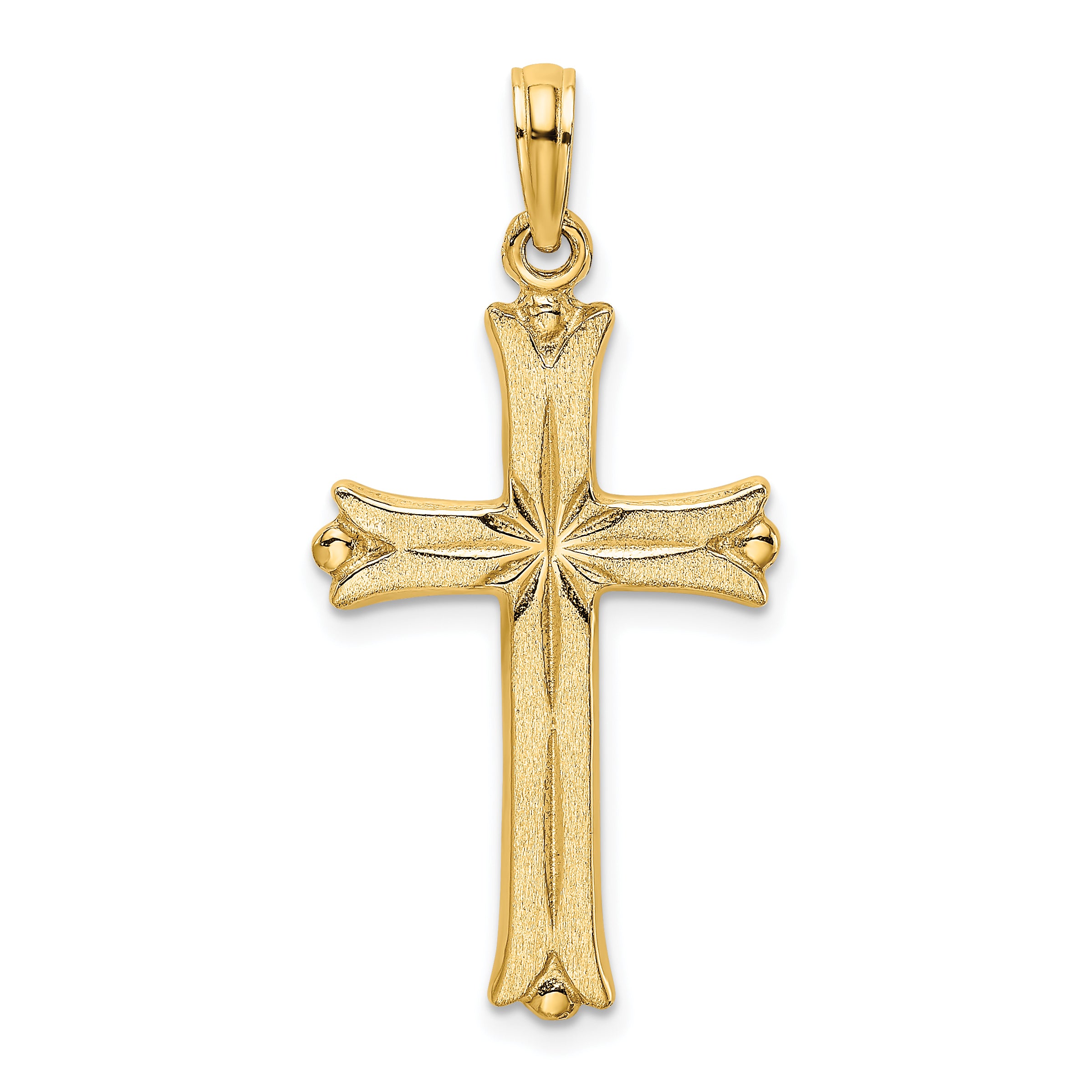 14K Cross W/Starburst Center Charm Main image