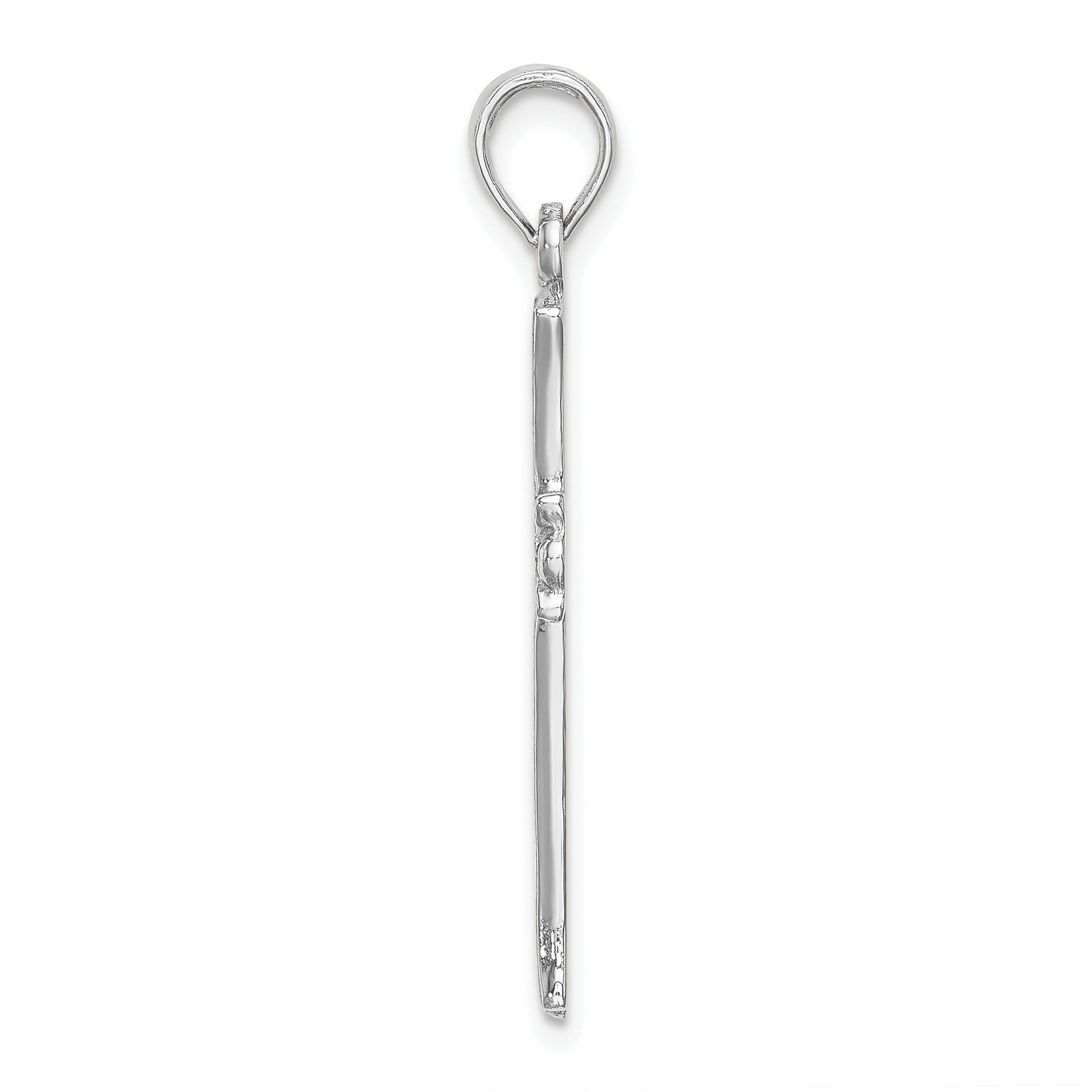 14K White Gold Cross W/Starburst Center Charm Secondary image