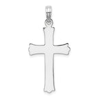 14K White Gold Cross W/Starburst Center Charm