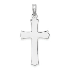 14K White Gold Cross W/Starburst Center Charm