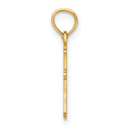 14K Textured Mini Cross Charm