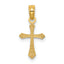 14K Textured Mini Cross Charm