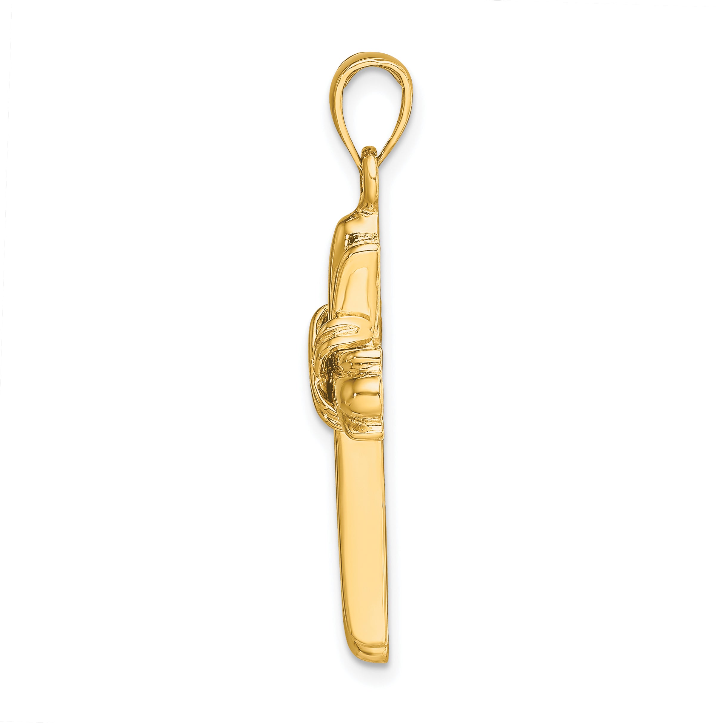 14K Polished Cross X Center Charm Secondary image