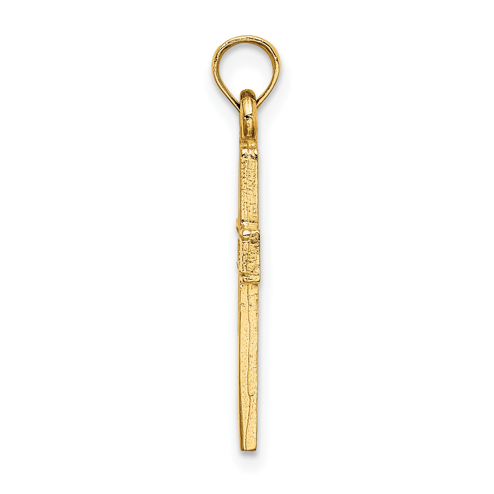 14K Polished and Cut-Out Cross Charm Secondary image