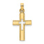 14K Polished and Cut-Out Cross Charm