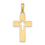 14K Polished Cut-Out Cross Charm