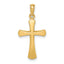 14K Polished Beveled Cross w/ Round Tips Charm