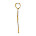 14K D/C w/ Beaded Edge Cross Charm