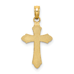 14K D/C w/ Beaded Edge Cross Charm