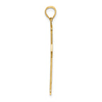 14K Arrow Tip Cross W/ Cross Accents Charm