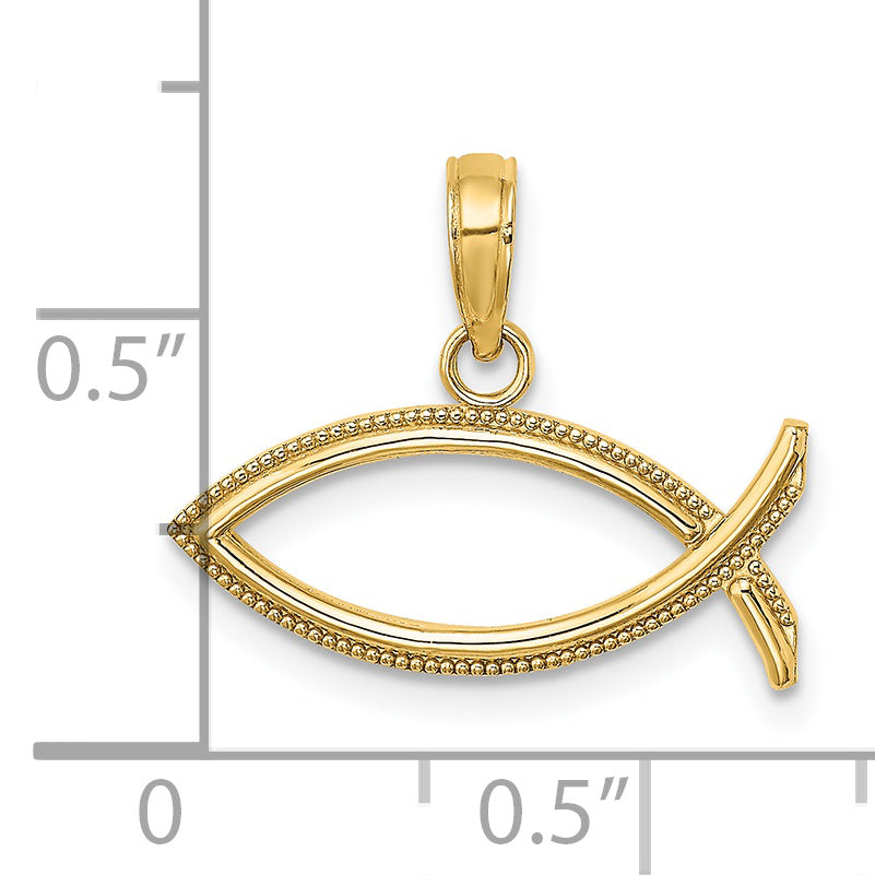 14K Ichthus Charm Secondary image