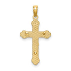 14K Inri Crucifix W/ Scroll Tips Charm