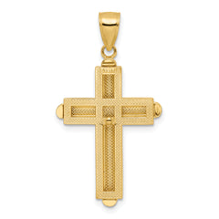 14k Beveled Cross Pendant