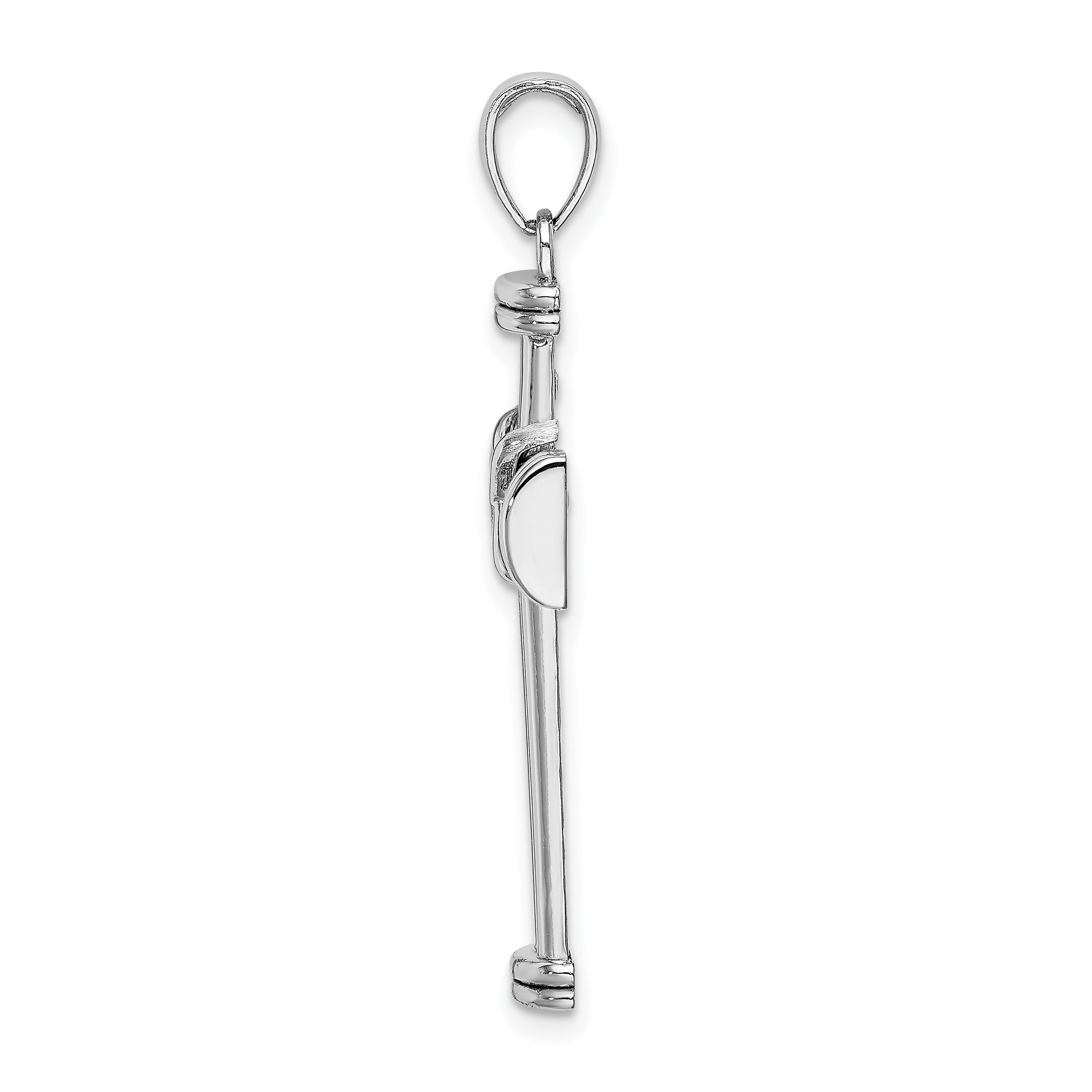 14k White Gold Polished Cross Pendant Secondary image