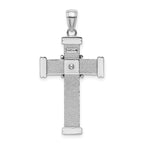 14k White Gold Polished Cross Pendant
