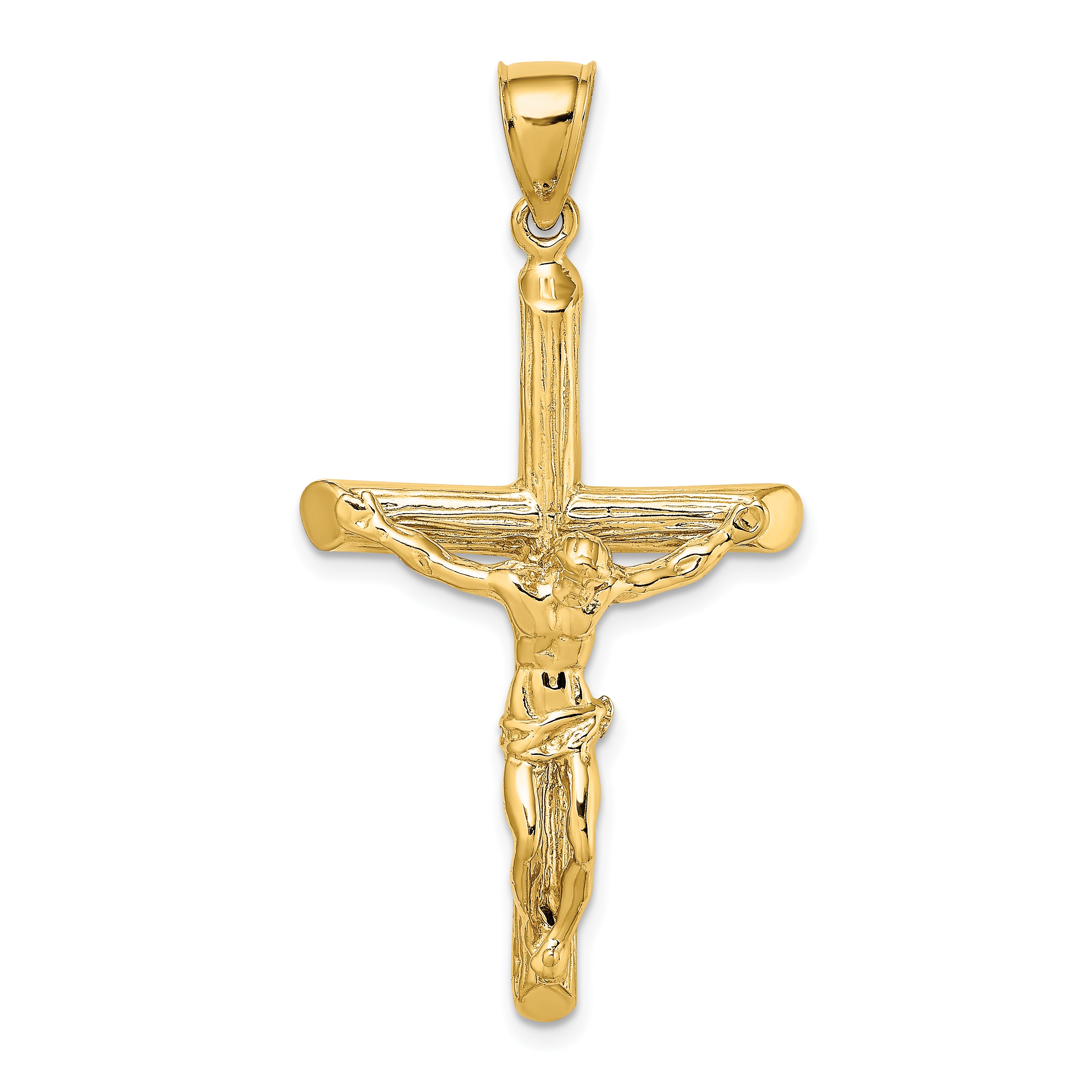 14K Textured Crucifix Charm Main image