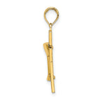 14K Polished Cross W/ Communion Cup Charm