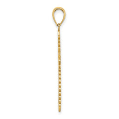 14K w/ Lace Border Cross Charm