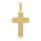 14K w/ Lace Border Cross Charm
