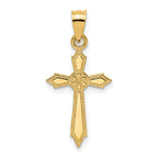 14K w/ Engraved Edges Cross Charm