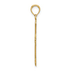 14K Textured and Cut-Out Cross Charm