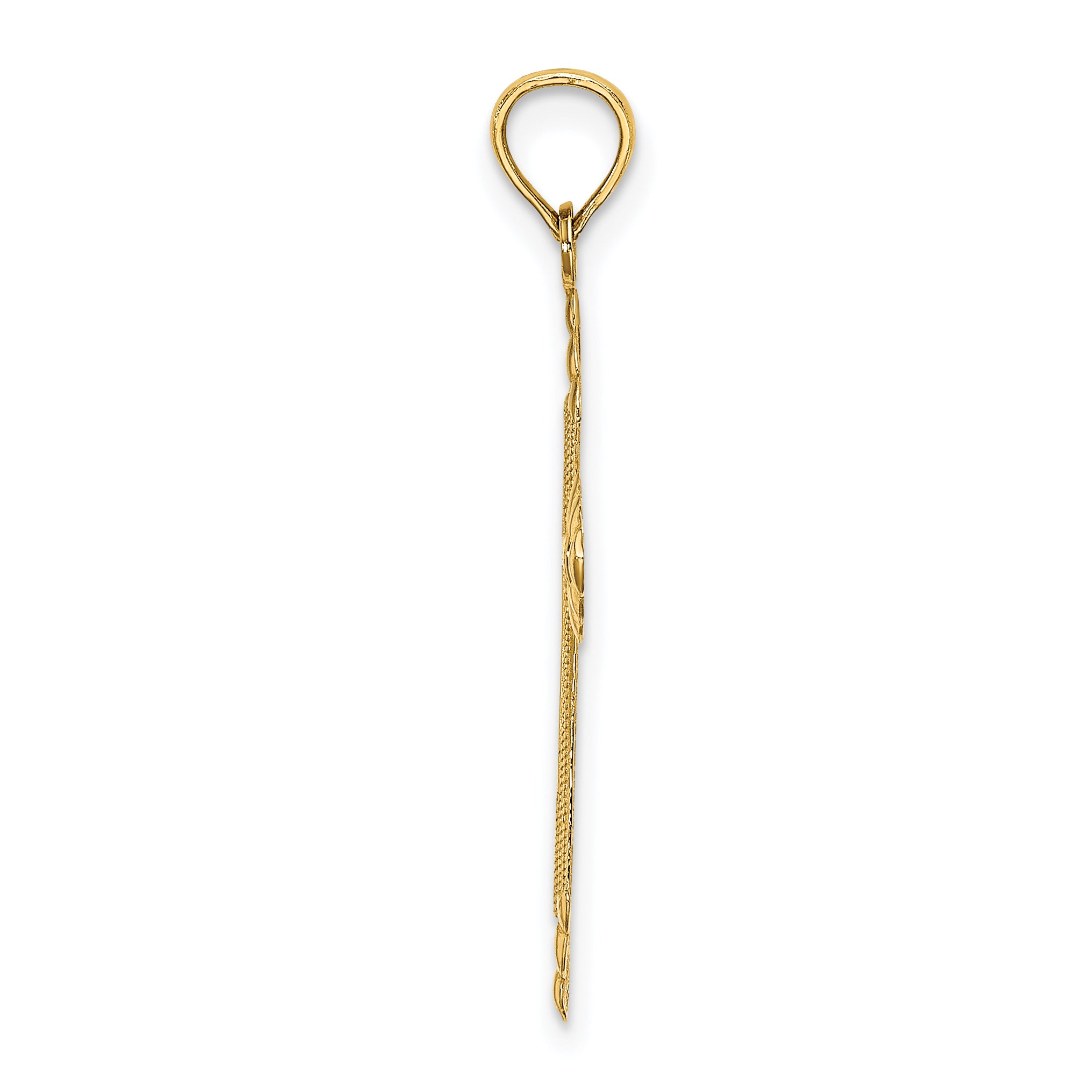 14K D/C with Arrow Cross Charm