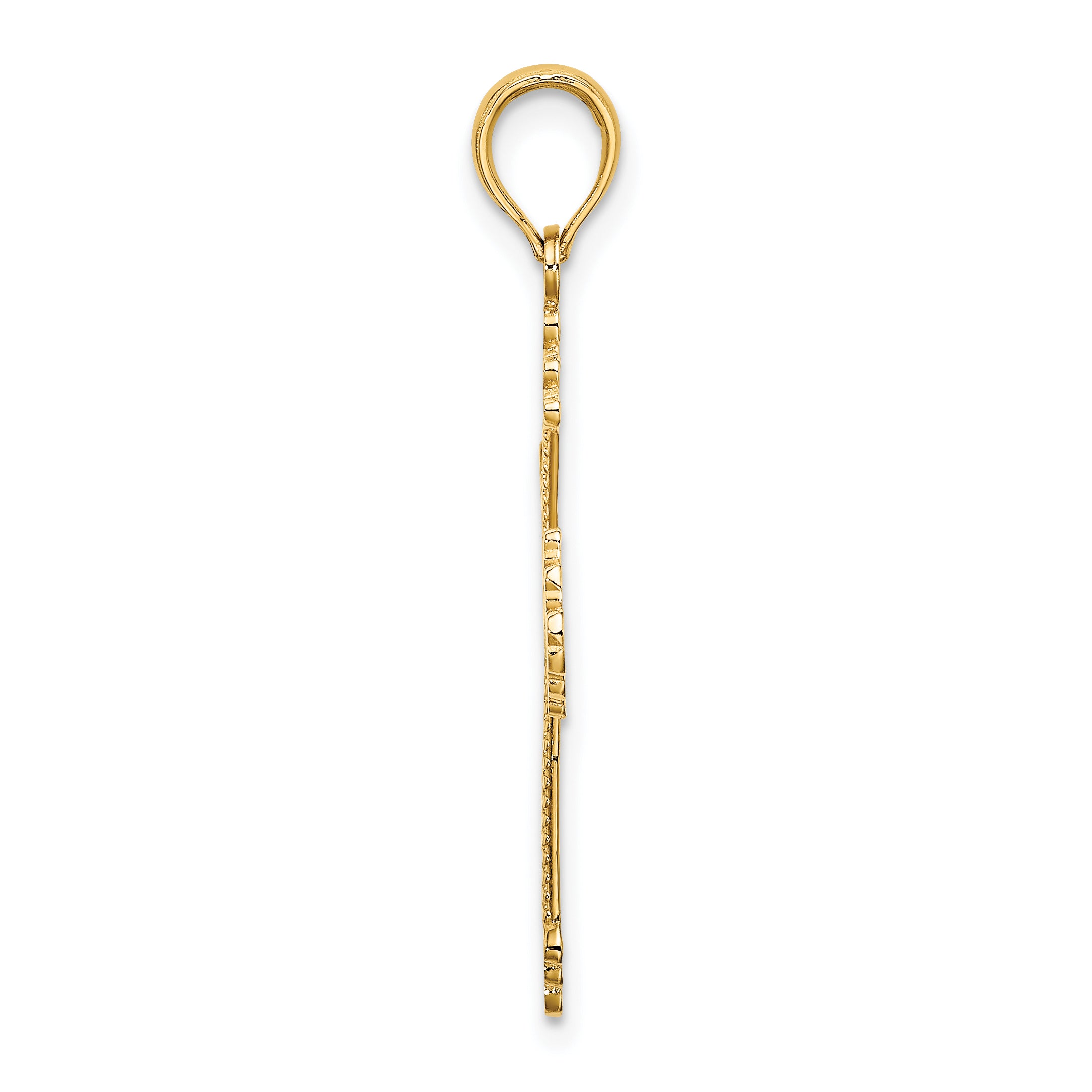 14K Cross w/ Heart Center Charm Secondary image