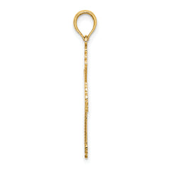 14K Cross w/ Heart Center Charm