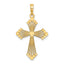 14K Cross w/ Heart Center Charm