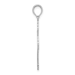 14K White Gold Cross w/ Heart Center Charm
