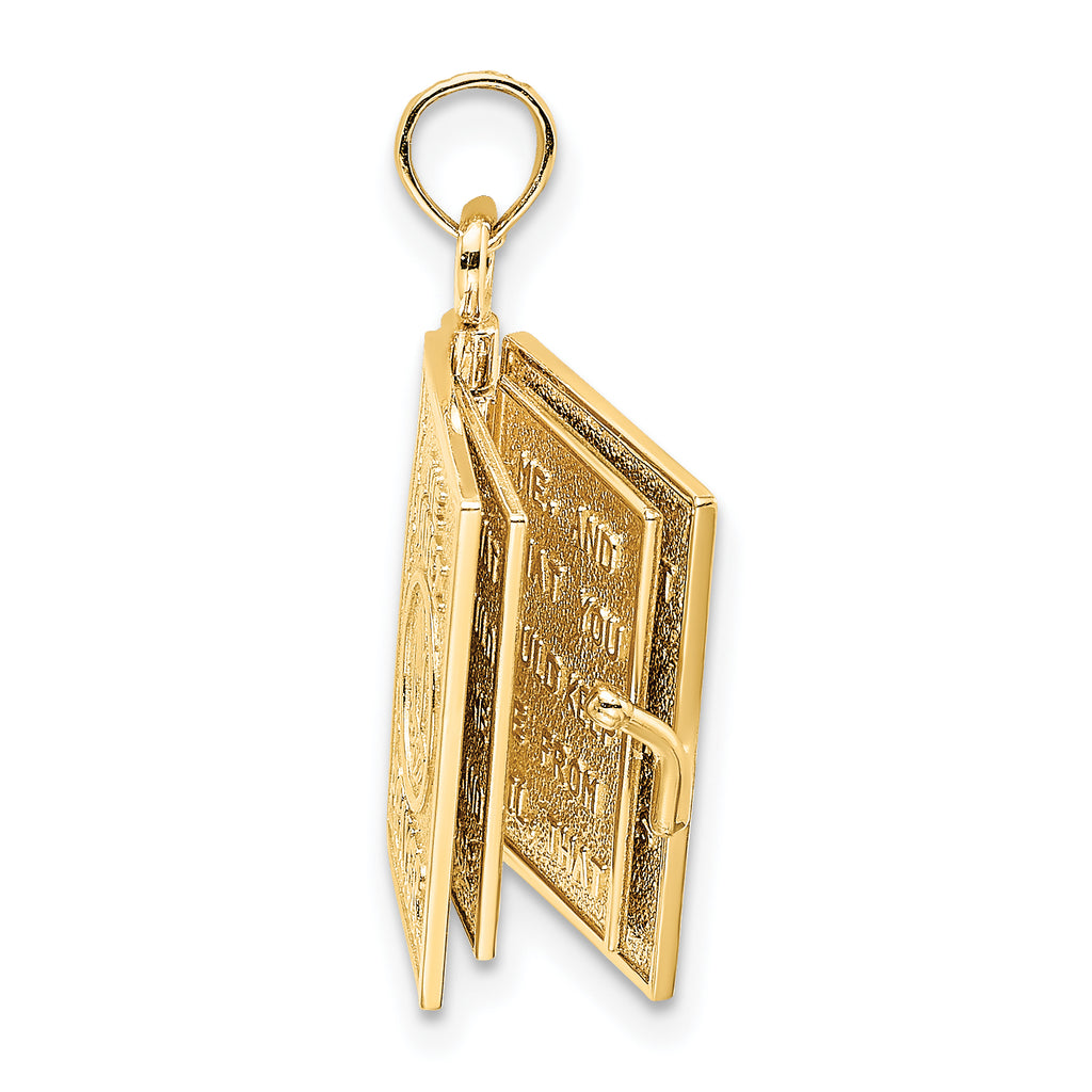 14K 3-D w/ Moveable Pages Prayer Of Jabez Book Charm