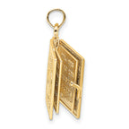14K 3-D w/ Moveable Pages Prayer Of Jabez Book Charm