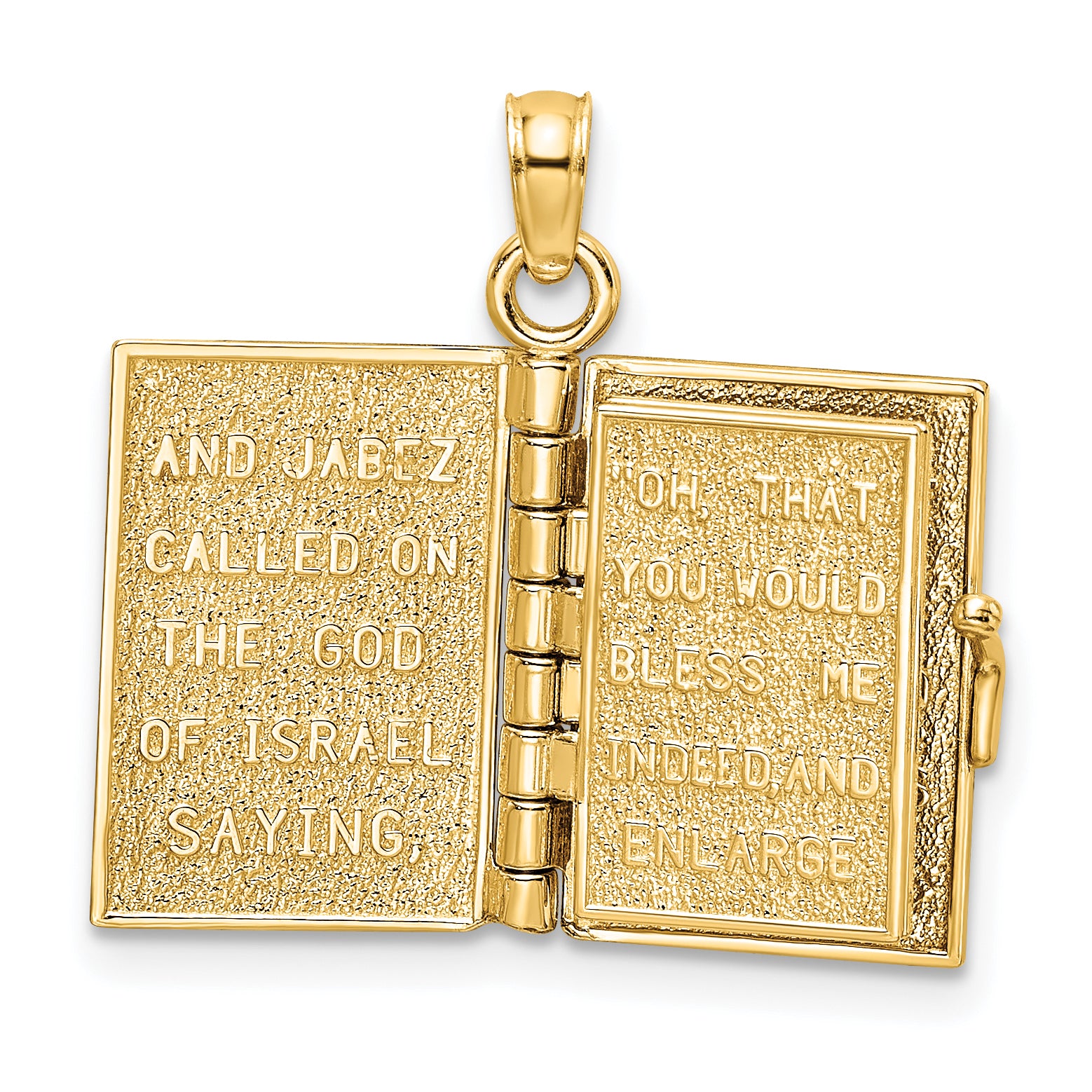 14K 3-D w/ Moveable Pages Prayer Of Jabez Book Charm