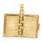 14K 3-D w/ Moveable Pages Prayer Of Jabez Book Charm