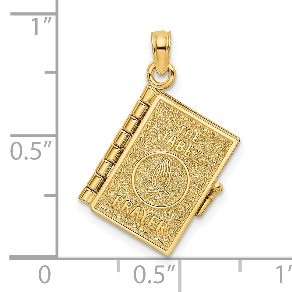 14K 3-D w/ Moveable Pages Prayer Of Jabez Book Charm
