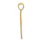 14K D/C Edge and Filigree Center Cross Charm