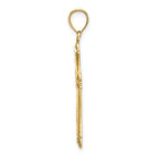 14K D/C Cross w/ Fancy Edges Charm